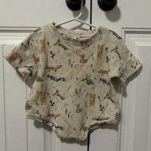 Dear Aspen - Woodland Waffle-Knit Short Sleeve One-Piece